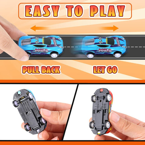Pull Back Mini Cars - 20 verschillende mini auto&#039;s - Pullbackvoertuigen