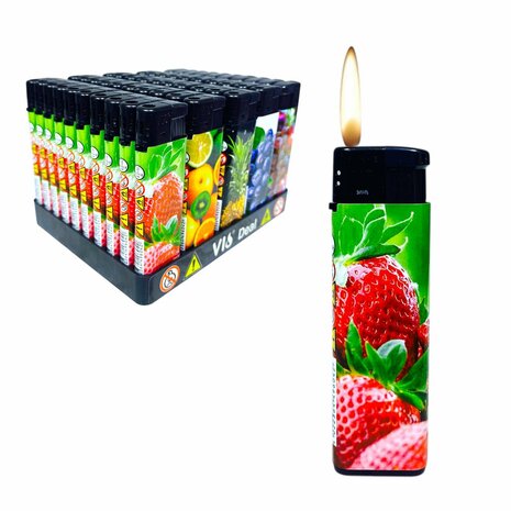 Aanstekers Click 50 stuks met fruitprint