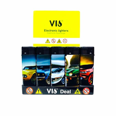 Aanstekers  50 stuks - navulbaar - Klassieke sportauto&#039;s
