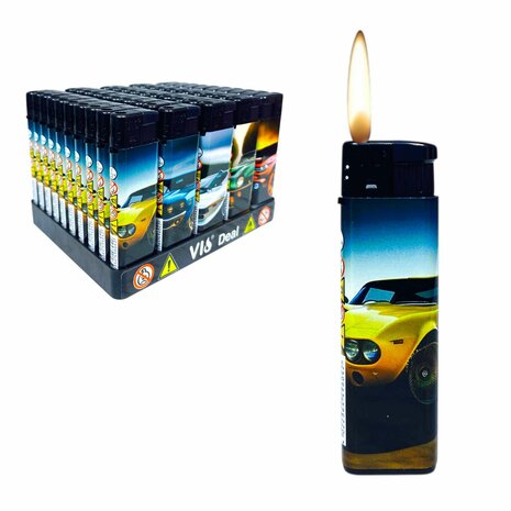 Aanstekers  50 stuks - navulbaar - Klassieke sportauto&#039;s