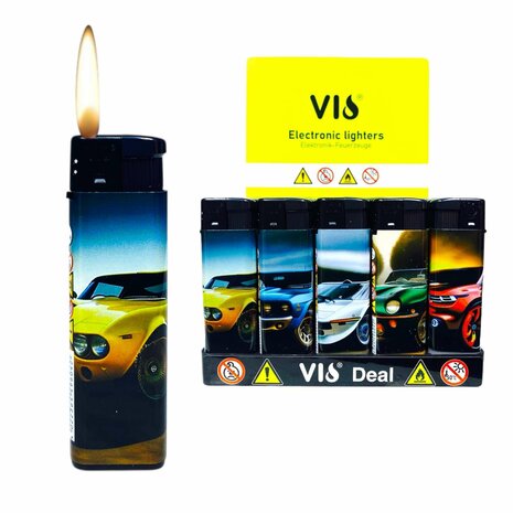 Aanstekers  50 stuks - navulbaar - Klassieke sportauto&#039;s