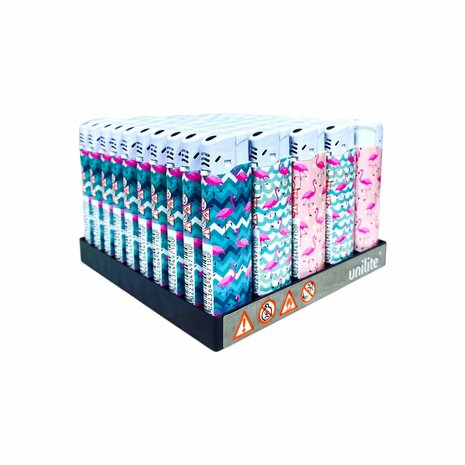 Aansteker - 50 stuks Navulbaar &amp; Verstelbaar aanstekers Flamingo Unilite 