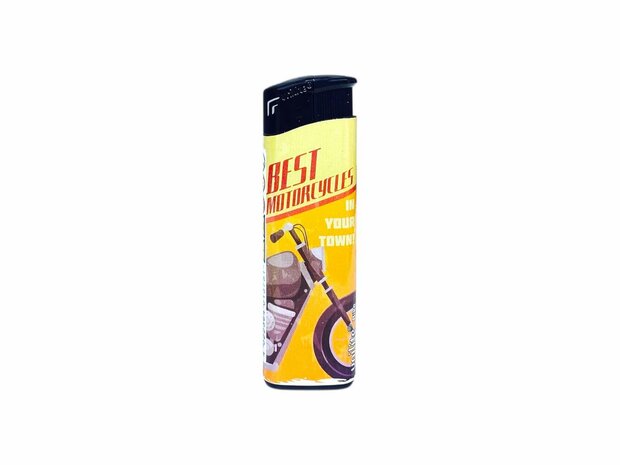Aanstekers - klik - Navulbare Fix Flame  - 50 stuks per tray Unilite Rock-&#039;n-roll Print