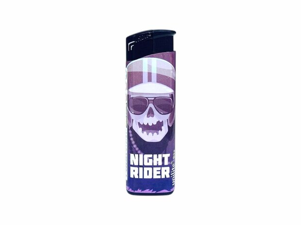 Aanstekers - klik - Navulbare Fix Flame  - 50 stuks per tray Unilite Rock-&#039;n-roll Print