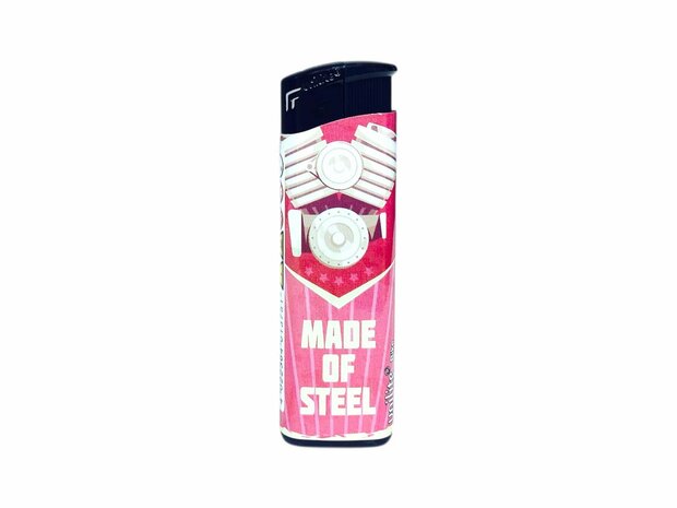Aanstekers - klik - Navulbare Fix Flame  - 50 stuks per tray Unilite Rock-&#039;n-roll Print