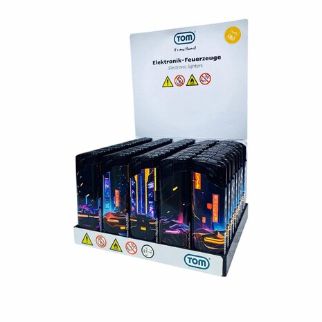 Aanstekers - Stoere Auto Print Aanstekers (50 stuks) &ndash; Navulbaar &amp; Verstelbaar vlam  Night Rider TOM&reg;