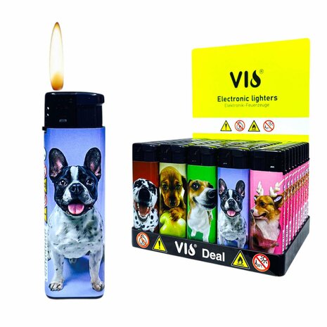 Aanstekers klik  (50 stuks) - Navulbaar &amp; Verstelbaar vlam mix print
