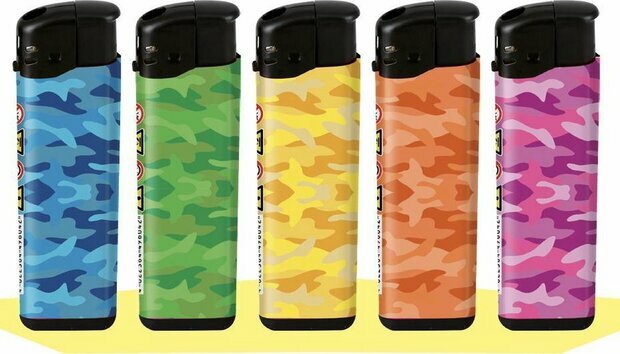 Klik Aanstekers - 50 stuks navulbaar- VIO&reg; aansteker met Army print