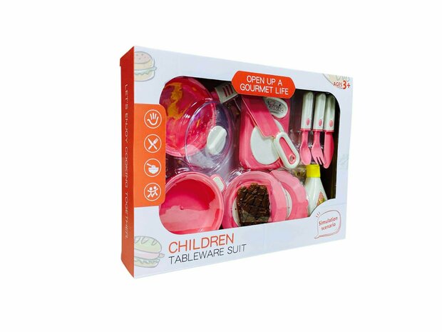 Kinderkeuken Accessoires Servies en Pannenset (12 stuks)