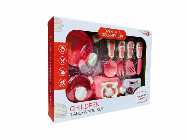 Kinderkeuken Accessoires Servies en Pannenset (12-delige ) R