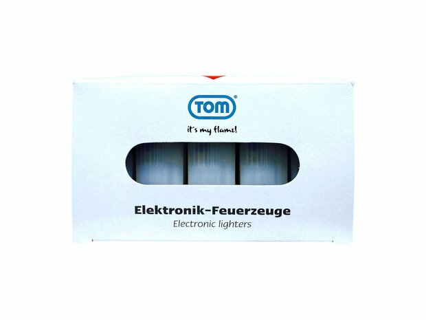 Elektrische Aanstekers - wit Transparant 50 stuks - Verstelbare &amp; navulbaar - Bedrukbaar 