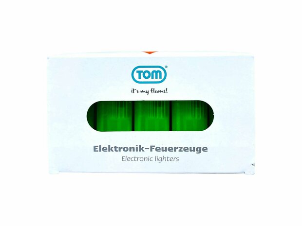 Elektrische Aanstekers - Licht Groen Transparant 50 stuks - Verstelbare &amp; navulbaar - Bedrukbaar 