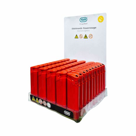 Elektrische Aanstekers - Rood Bedrukbare Aansteker blanco - 50 stuks - Verstelbare &amp; navulbaar 