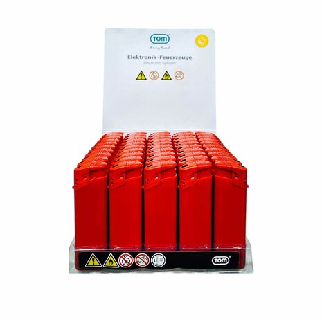 Elektrische Aanstekers - Rood Bedrukbare Aansteker blanco - 50 stuks - Verstelbare &amp; navulbaar 