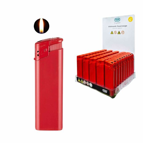 Elektrische Aanstekers - Rood Bedrukbare Aansteker blanco - 50 stuks - Verstelbare &amp; navulbaar 