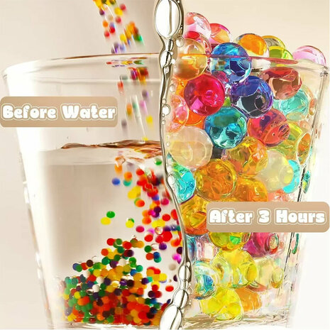 Gel balletjes fles 50.000 stuks ballen water balletjes 7-8mm mix