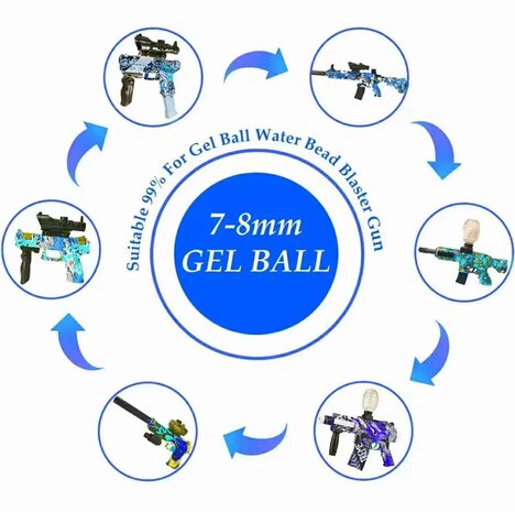 Gel balletjes fles 50.000 stuks ballen water balletjes 7-8mm mix