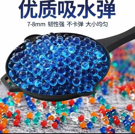 Gel balletjes fles 50.000 stuks ballen water balletjes 7-8mm mix