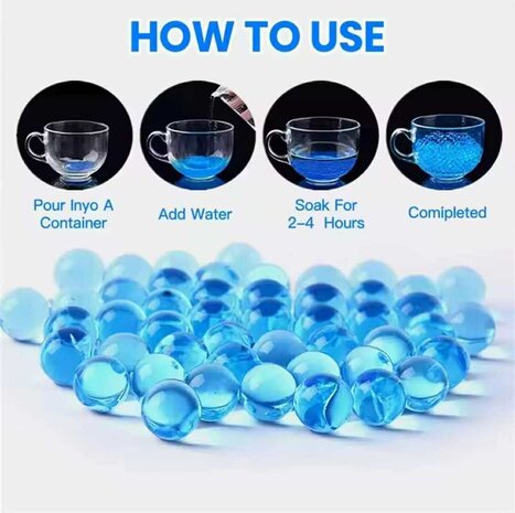 Gel balletjes fles 50.000 stuks ballen water balletjes 7-8mm mix