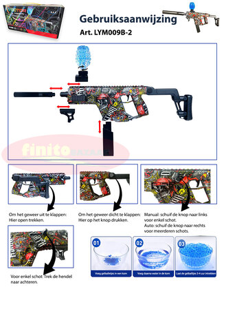 Gel Blaster - Space Vector Assault Rifle - compleet set - oplaadbaar - 74 CM