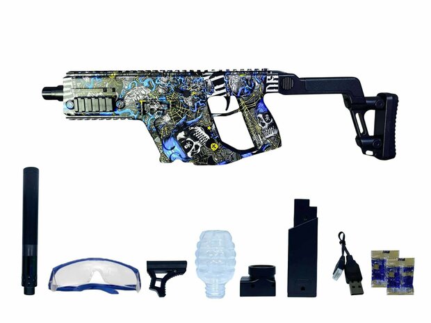 Gel Blaster - Space Vector Assault Rifle - compleet set - oplaadbaar - 74 CM Blauw inc gelballen (1000st.)
