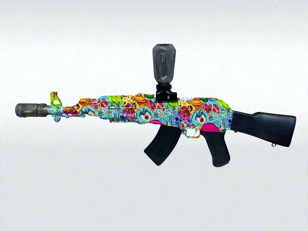 Shooting Elite Gel Blaster - Luminous Silencer - AK 47 Led Light - compleet set - Oplaadbaar - 74CM