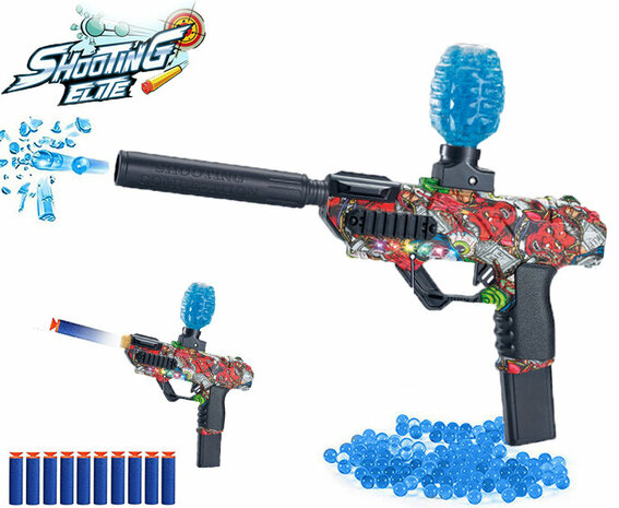 Shooting Elite Gel Blaster - HUNTER- LED LIGHT - compleet set + pijlen - 5000 balletjes - oplaadbaar - 42.5 CM