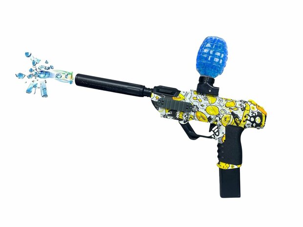 Shooting Elite Gel Blaster 2-en-1 - Hunter - Lumi&egrave;re LED - Billes de gel + Fl&egrave;ches - 5000 billes - Rechargeable - 42,5 cm