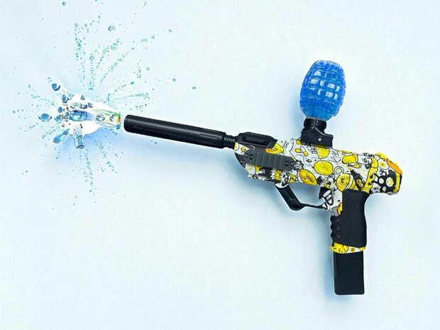 Shooting Elite Gel Blaster 2-en-1 - Hunter - Lumi&egrave;re LED - Billes de gel + Fl&egrave;ches - 5000 billes - Rechargeable - 42,5 cm