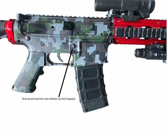 Gel Blaster - M16 - Luminous Silencer - LED Light - incl. gelballetjes - compleet set - oplaadbaar - 78CM