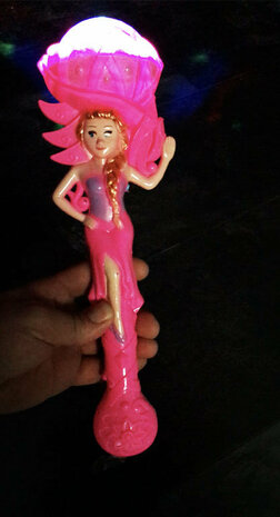 Prinsessenstaf met muziek en lichtjes - toverstaf - Princess Flash Music Stick roze