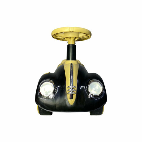 Loopauto Classic Luxury Retro Car - 55CM - Zwart - muziek en lichtjes