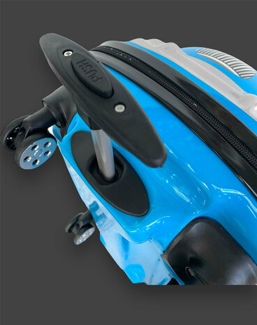 Kinderen Koffer - Zit en Loopauto - 2 in 1 Blauw - 32L
