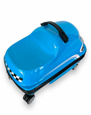 Kinderen Koffer - Zit en Loopauto - 2 in 1 Blauw - 32L