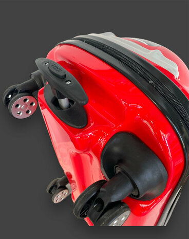 Kinderen Koffer - Zit en Loopauto - 2 in 1 Rood - 32L