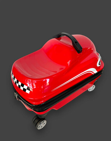 Kinderen Koffer - Zit en Loopauto - 2 in 1 Rood - 32L
