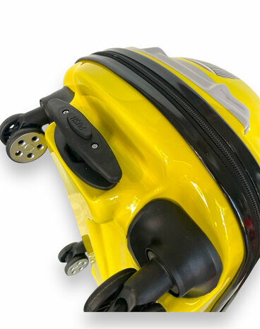 Kinderen Koffer - Zit en Loopauto - 2 in 1 Geel - 32L