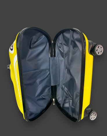 Kinderen Koffer - Zit en Loopauto - 2 in 1 Geel - 32L