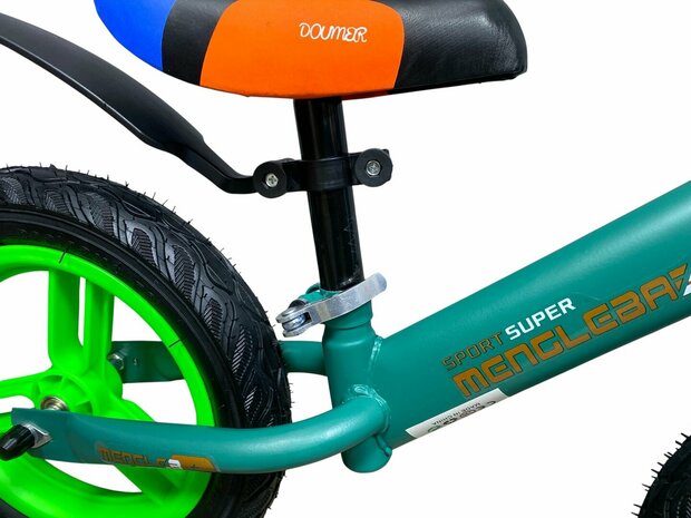 Kinderloopfiets 80 cm - Groen - rubber banden - Mengele Baby - vanaf 1 jaar