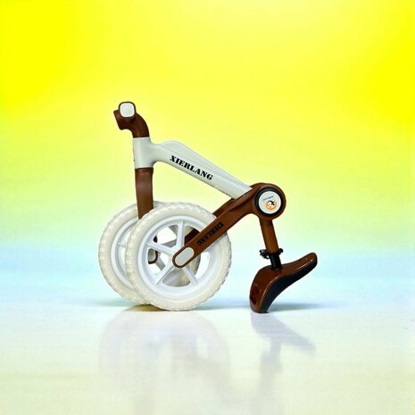 Foldable Bike - Opvouwbare Loopfiets met 1-Knops Systeem - 87 CM - Bruin - licht gewicht