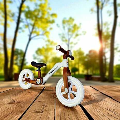 Foldable Bike - Opvouwbare Loopfiets met 1-Knops Systeem - 87 CM - Bruin - licht gewicht
