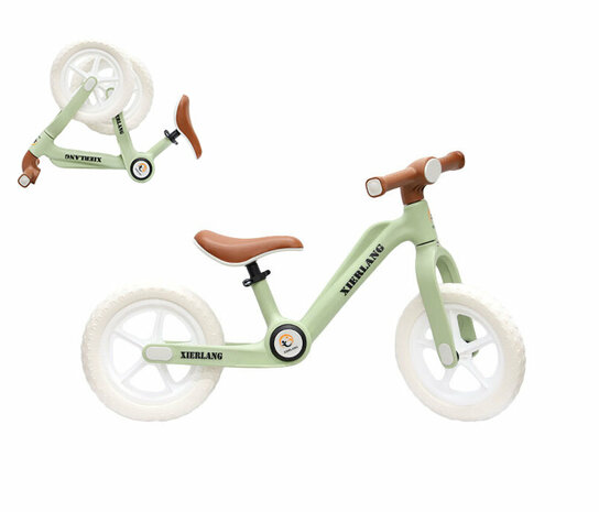 Foldable Bike - Opvouwbare Loopfiets met 1-Knops Systeem - 87 CM - Groen - licht gewicht