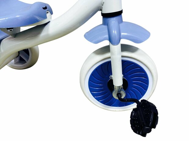 Driewieler kinderfiets - blauw - met pedalen - licht &amp; geluid 63 CM