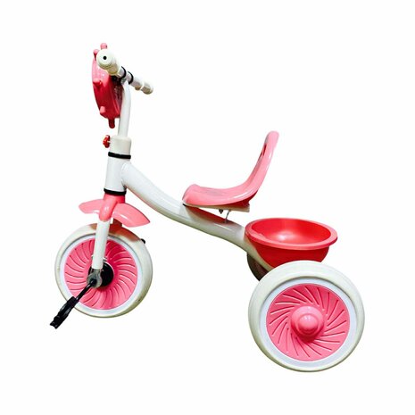 Driewieler kinderfiets - Roze - met pedalen - licht &amp; geluid 63 CM