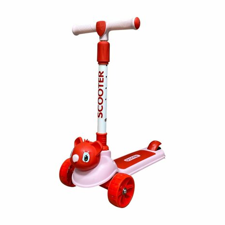 Step - Kinderstep met 3 wielen - Koala - opvouwbaar - Kantelstep - Met Licht &amp; Muziek Roze