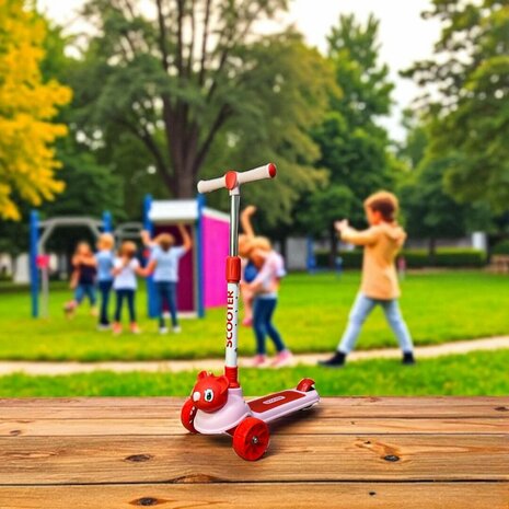 Step - Kinderstep met 3 wielen - Koala - opvouwbaar - Kantelstep - Met Licht &amp; Muziek Roze