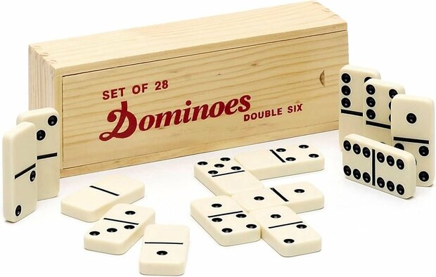 Longfield Games Domino Dubbel 6 Groot In Kist