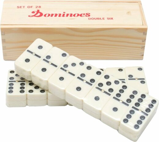 Longfield Games Domino Dubbel 6 Groot In Kist