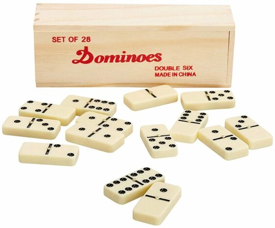 Longfield Games Domino Dubbel 6 Groot In Kist