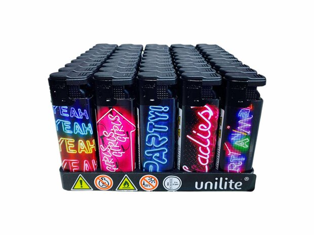 Aanstekers - turbo aansteker - 50 stuks Disco print - Unilite &reg;